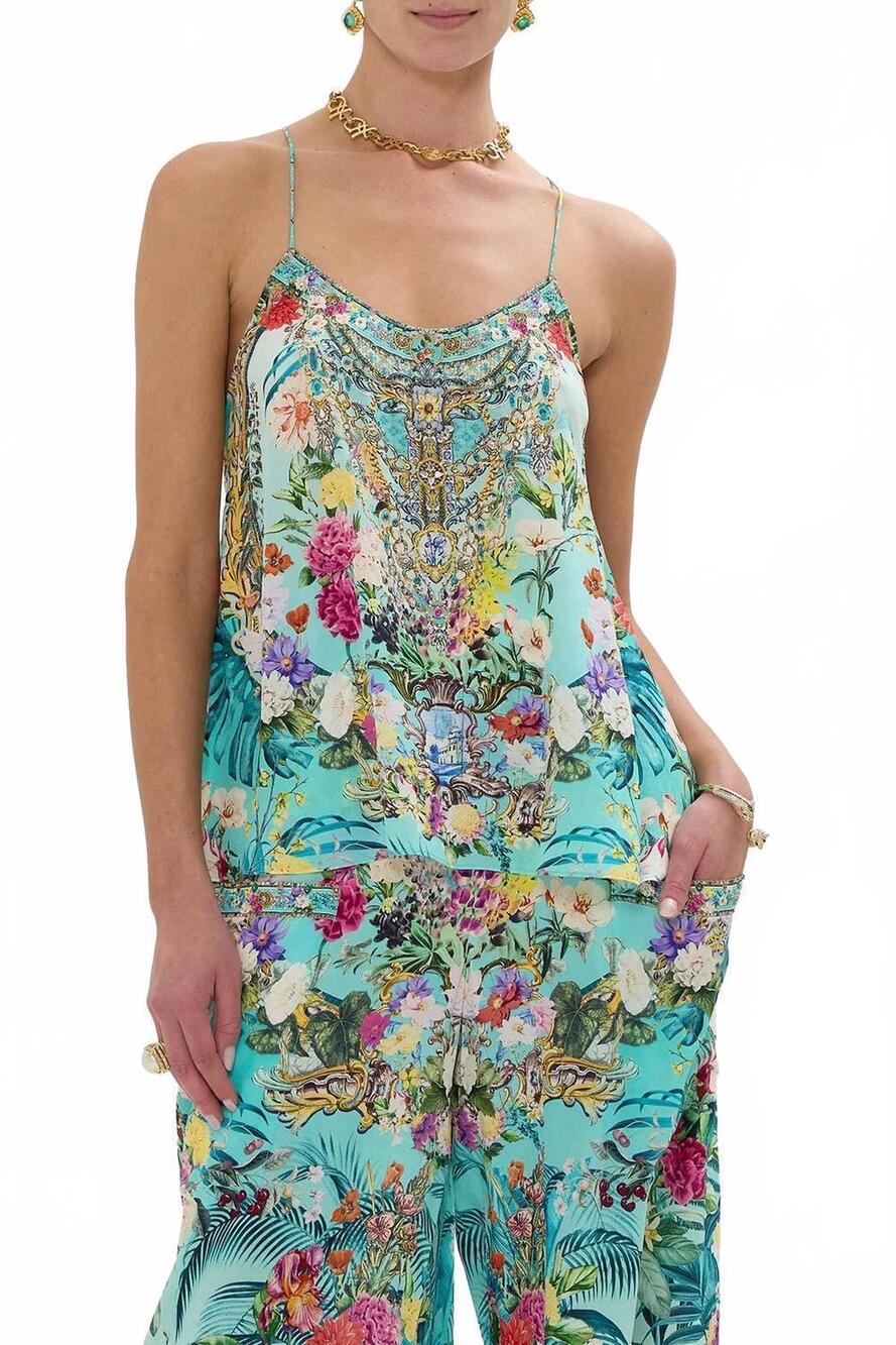 NEW CAMILLA t back shoestring top in gardens of queluz